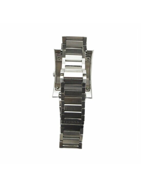 Gucci Watch Quartz Sherry Line Roman Diamond Square Silver